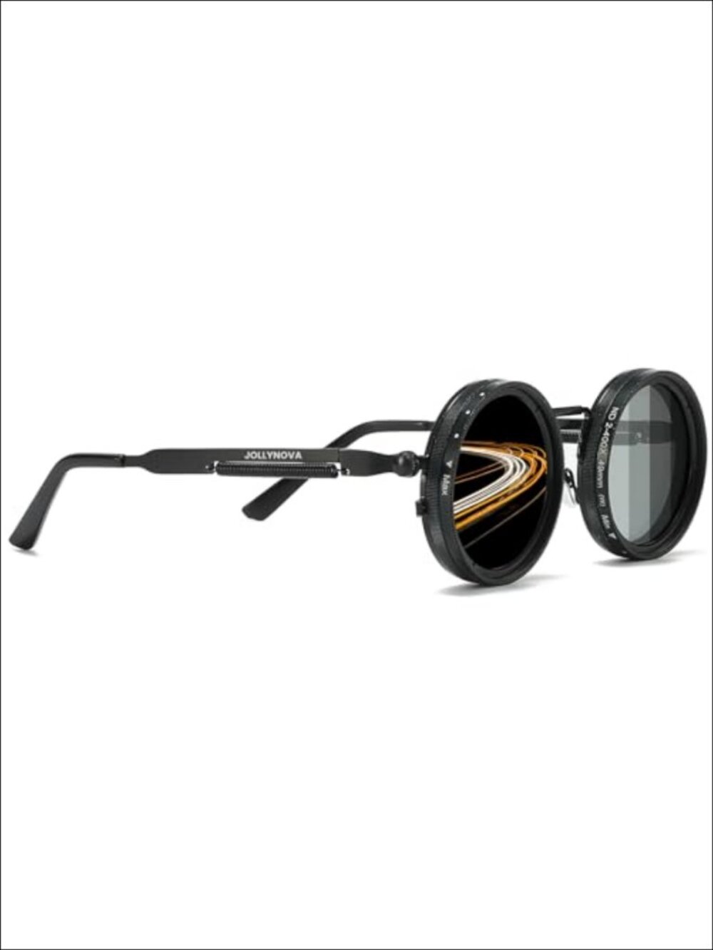 Adjustable Tint Sunglasses 1-9 Gears Retro Round Polarized Dimming Glasses ND